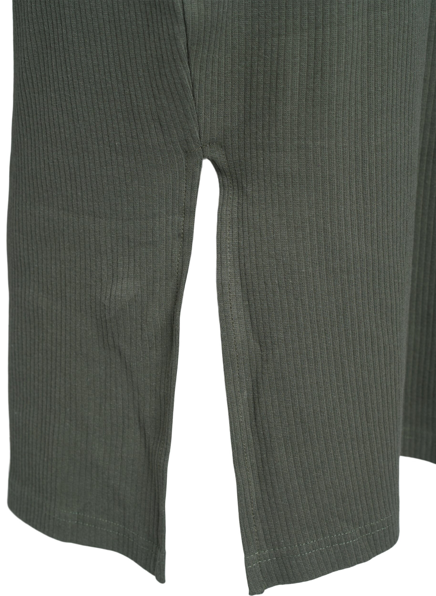 Zizzi Maxikleid aus Jersey mit kurzen &Auml;rmeln, Gr&uuml;n, Packshot image number 3