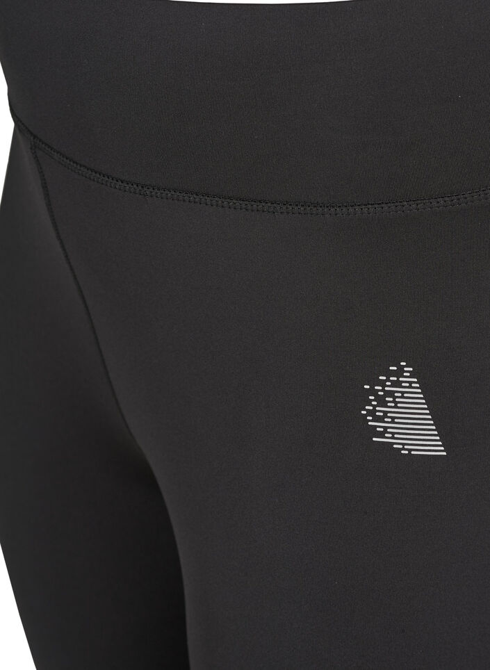 Eng anliegende Workout-Capris, Schwarz, Packshot image number 3