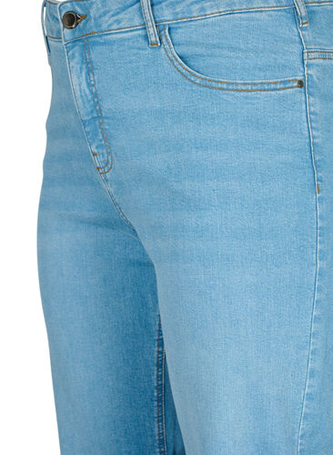 Gemma Jeans mit hoher Taille und gerader Passform, Light blue, Packshot image number 2