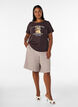 T-Shirt aus Baumwolle mit Frontprint, Braun, Model image number 1
