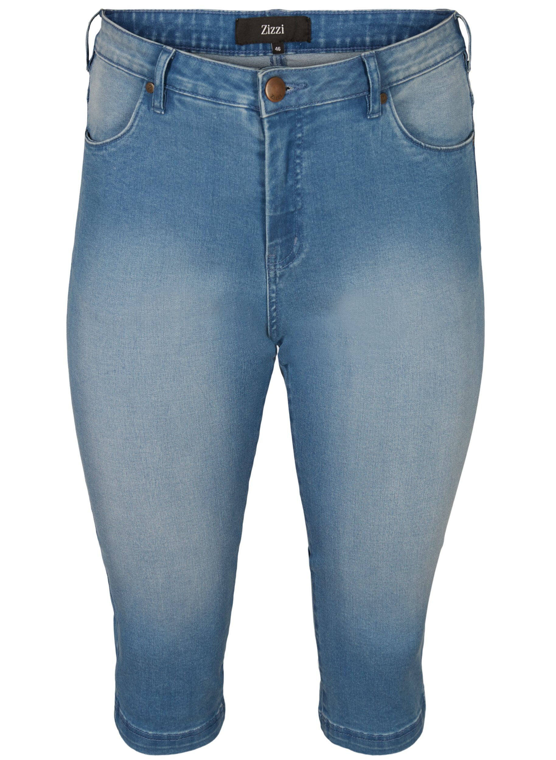 Hoch taillierte Amy Capri Jeans mit Super Slim Fit