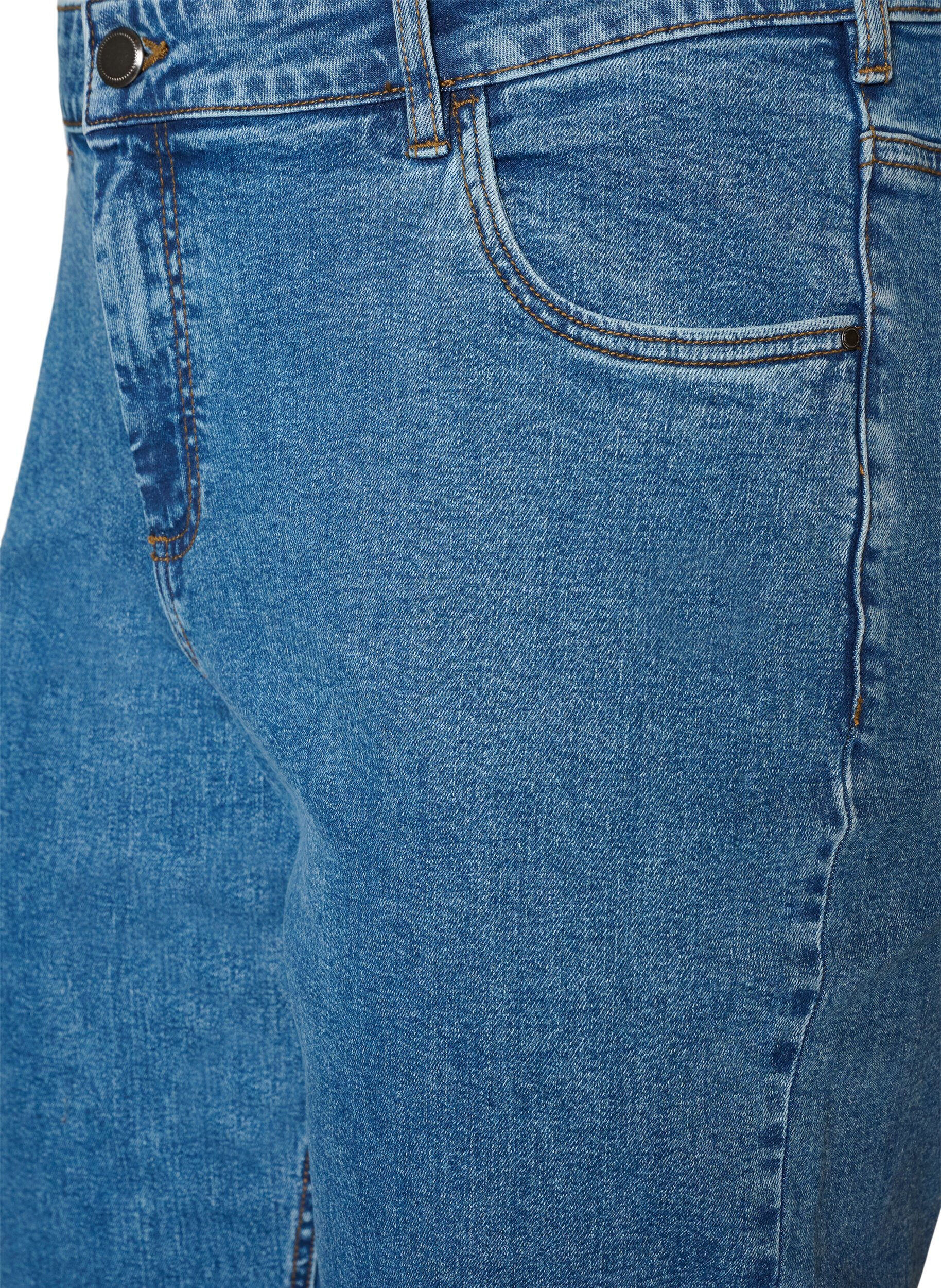 ZizziGek&uuml;rzte Vera Jeans mit geradem Bein, Blau, Packshot image number 2