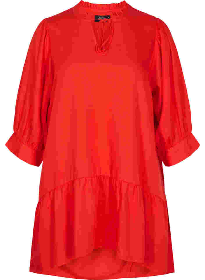 3/4-Ärmel-Kleid, Fiery Red, Packshot image number 0
