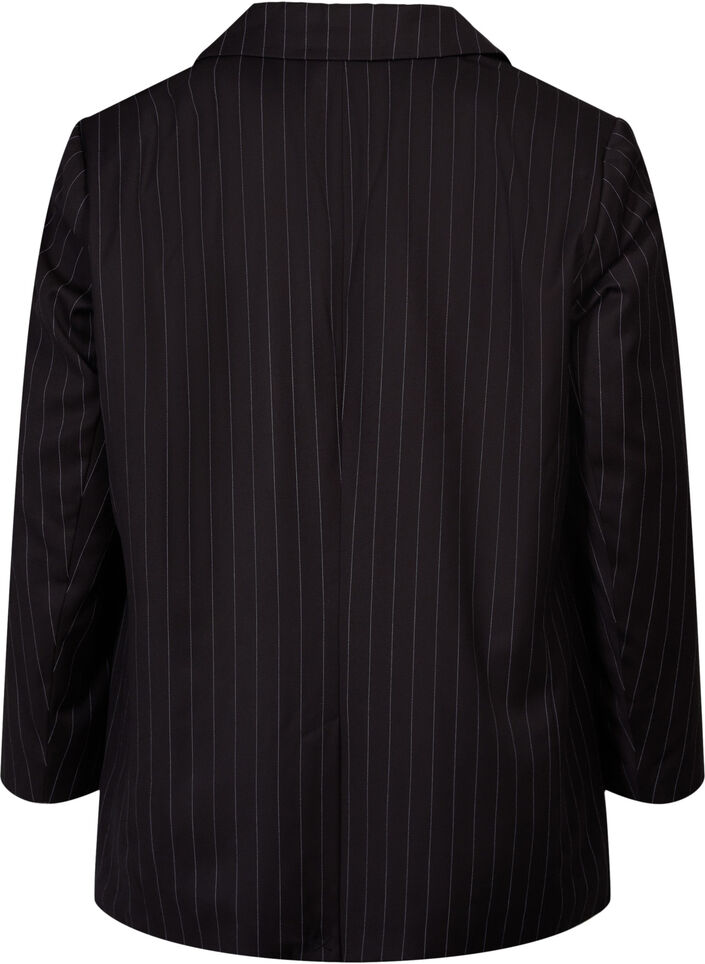 Pinstripe Blazer, Black W. Pinstripe, Packshot image number 1