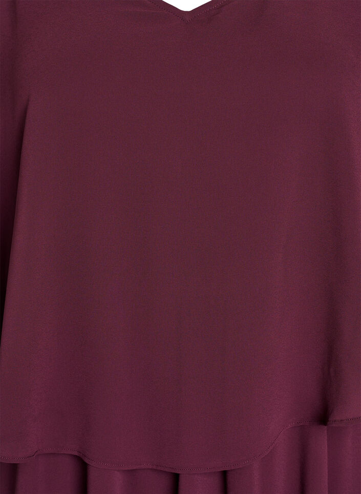 A-Linie Maxikleid mit kurzen &Auml;rmeln, Rot, Packshot image number 2