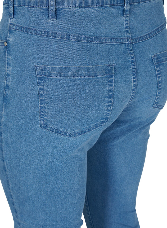 Hochtaillierte Super Slim Amy Jeans, Blau, Packshot image number 3