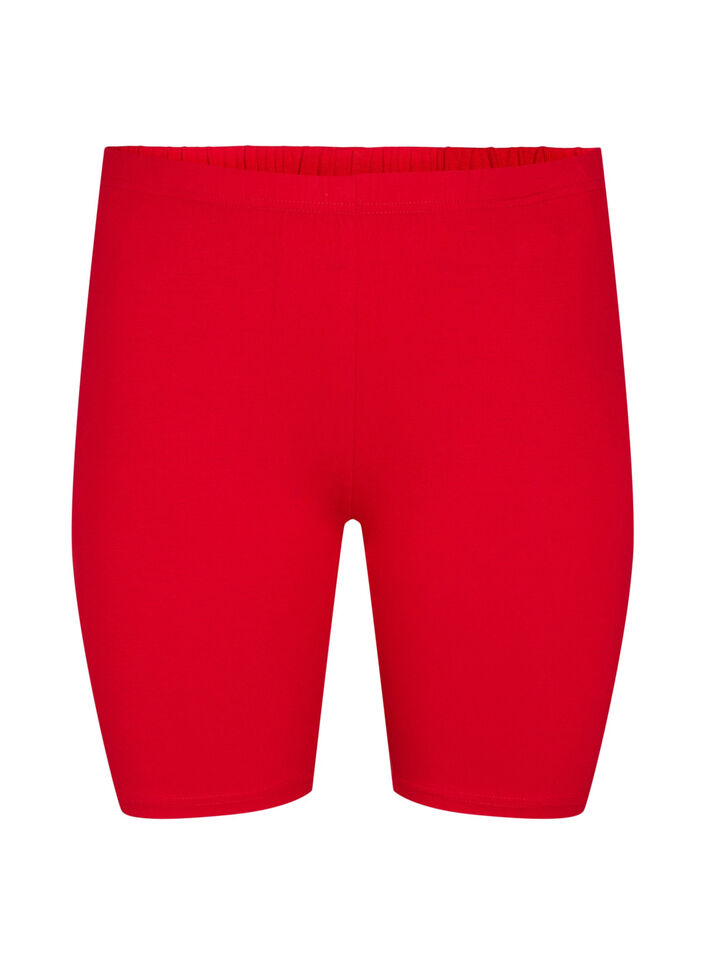 Einfarbige Basic Radlershorts, Rot, Packshot image number 0