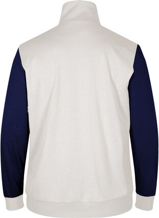 Sweatshirt mit Colour-Block, Night Sky/Off White, Packshot image number 1