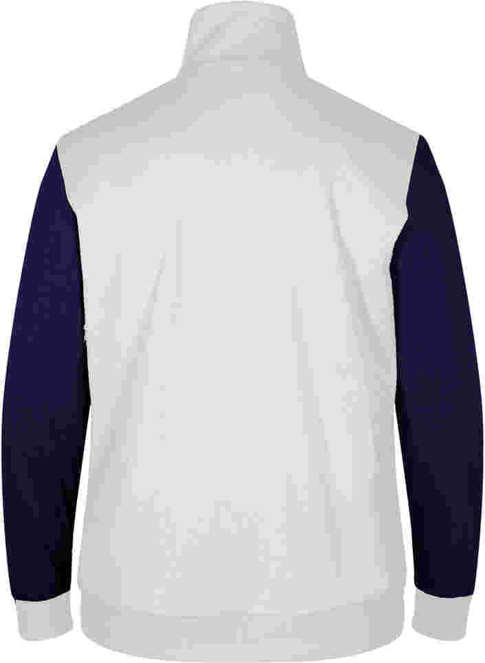 Sweatshirt mit Colourblock, Night Sky/Off White, Packshot image number 1