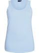 Einfarbiges Basic Top aus Baumwolle, Blau, Packshot image number 0