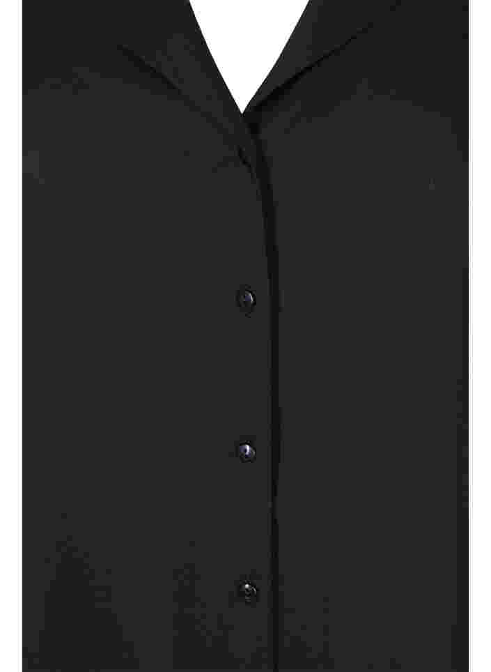Hemdbluse von V-Ausschnitt und Smock, Black, Packshot image number 2