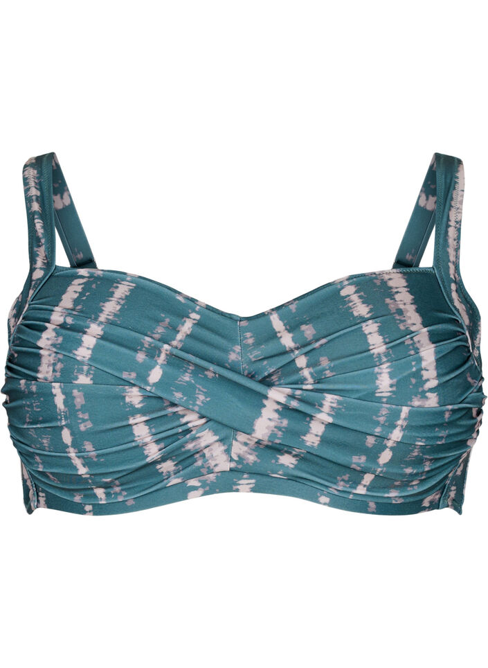 Bedrucktes Bikini-Top, Tie Dye AOP, Packshot image number 0