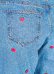 Hoch geschnittene Gemma-Jeans mit Lippen, Blau, Packshot image number 3