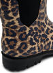 Kurze Stiefel mit weitem Schaft aus elastischem Neopren, Leopard AOP, Packshot image number 4