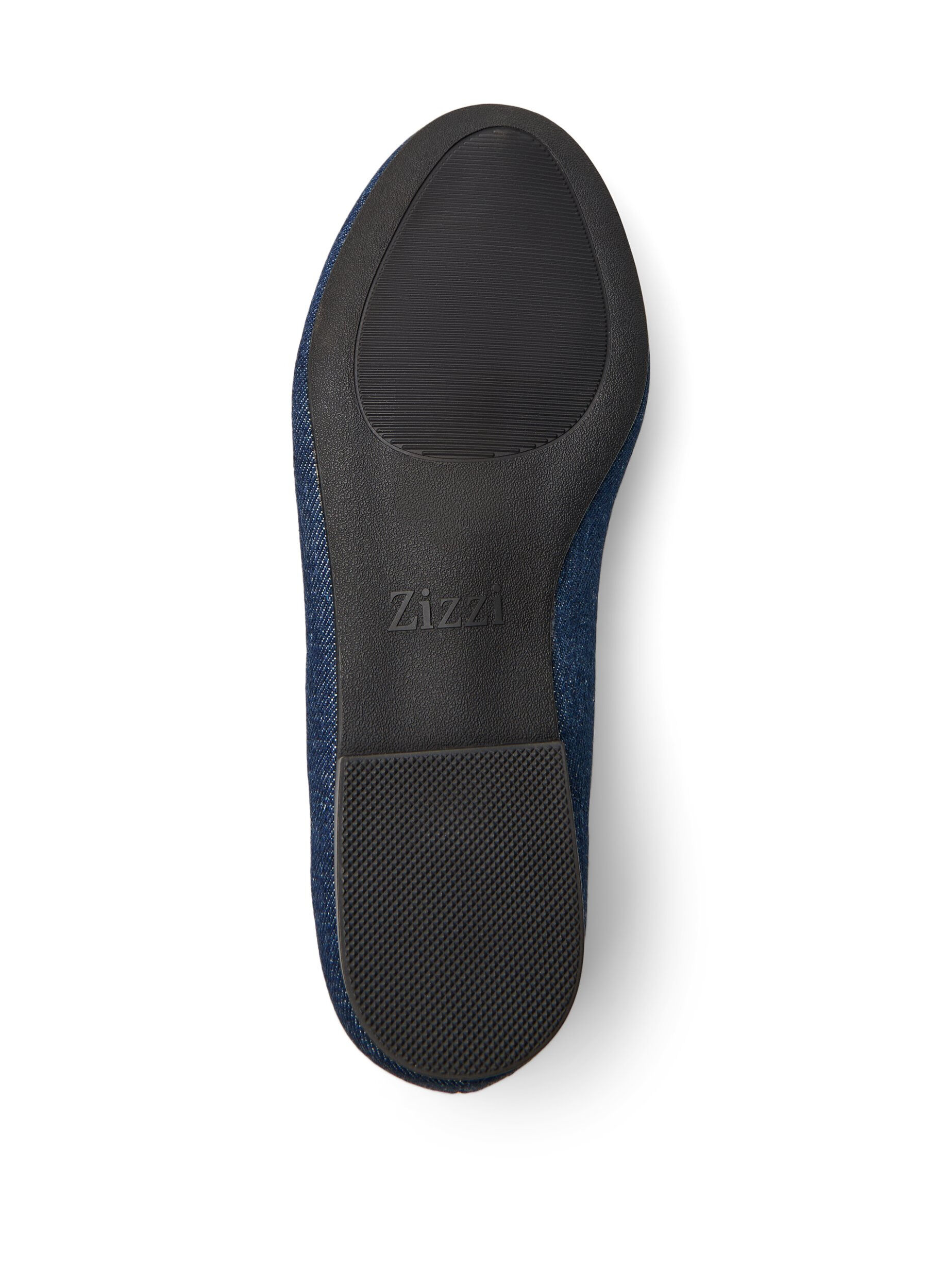 Zizzi Extra-Weite &ndash; Denim-Ballerina mit Schleife, Blau, Packshot image number 4