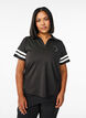 Sportliches Poloshirt mit Streifen-Details, Schwarz, Model image number 0