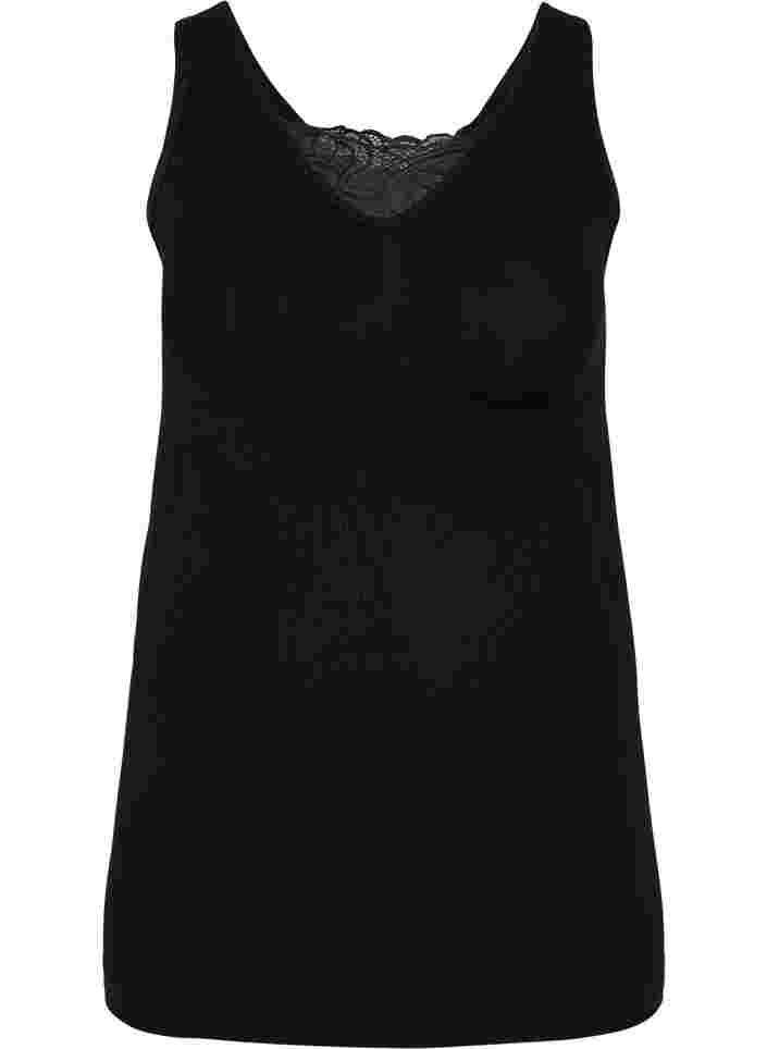 Shapewear-Top mit Spitzendetail, Black, Packshot image number 0