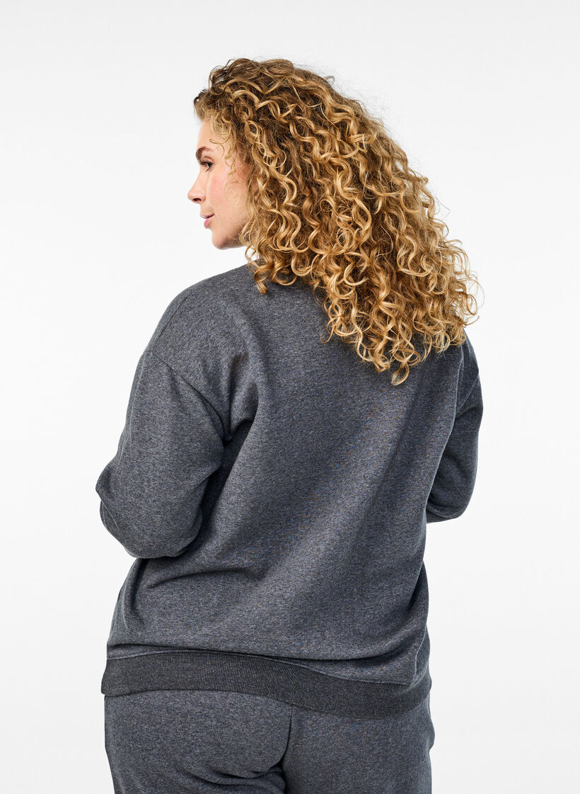 Sweatshirt mit hohem Kragen und langen &Auml;rmeln, Grau, Model image number 2