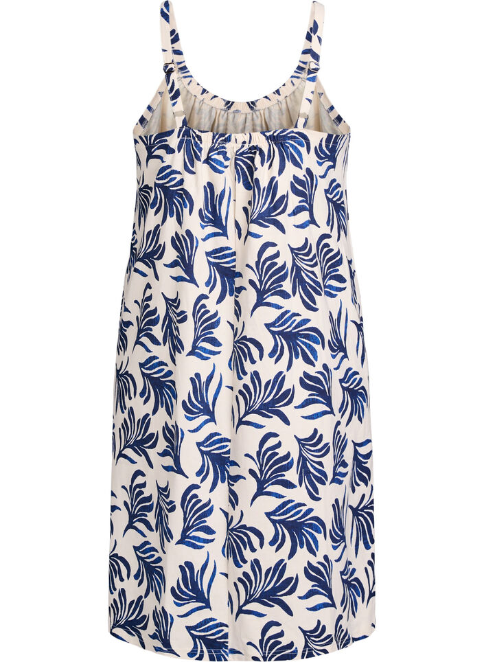 Midi-Tr&auml;gerkleid aus Bio-Baumwolle, Wei&szlig;, Packshot image number 1