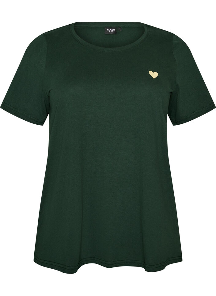 T-Shirt mit Print, Gr&uuml;n, Packshot image number 0