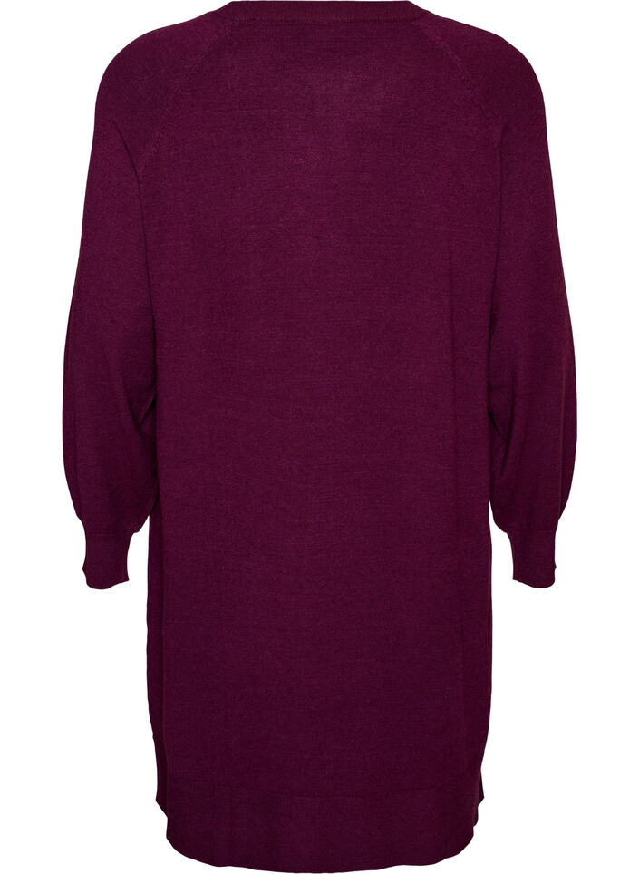 Strickkleid mit Raglan&auml;rmeln und Mittelnaht, Rot, Packshot image number 1