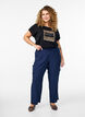 Cargohose mit hoher Taille, Blau, Model image number 0