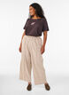 Cordhose mit weitem Bein und hoher Taille, Beige, Model image number 0