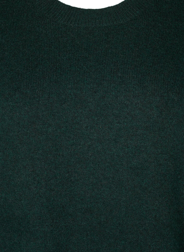 Strickkleid mit Rundhalsausschnitt und Schlitz, Scarab Mel., Packshot image number 2