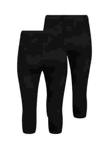 FLASH - 2er-Pack Leggings mit 3/4-Länge, Black/Black, Packshot image number 1
