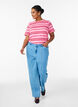 Gestreiftes T-Shirt aus Baumwolle, Pink, Model image number 1