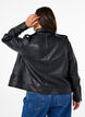 Bikerjacke aus Leder mit Taschen, Black, Model image number 1