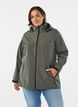 Softshelljacke aus kurzem Schnitt mit abnehmbarer Kapuze, Grau, Model image number 0