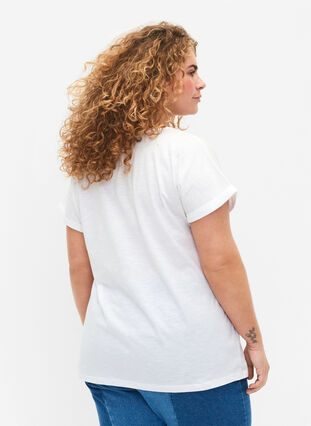 Bedrucktes T-Shirt aus Bio-Baumwolle, Bright White, Model image number 1
