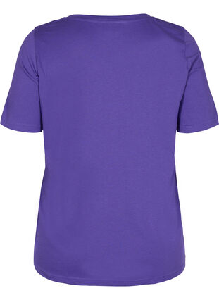 T-Shirt aus Bio-Baumwolle mit V-Ausschnitt, Ultra Violet, Packshot image number 1