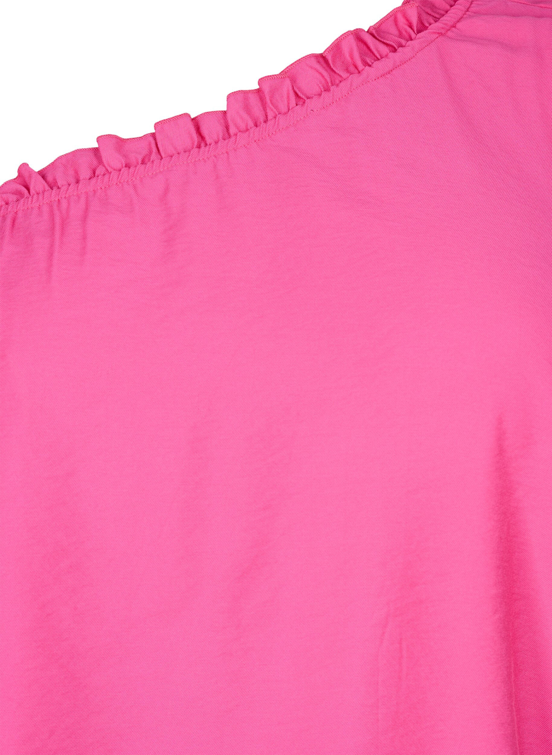 Zizzi Schulterbluse aus Viskose, Pink, Packshot image number 2
