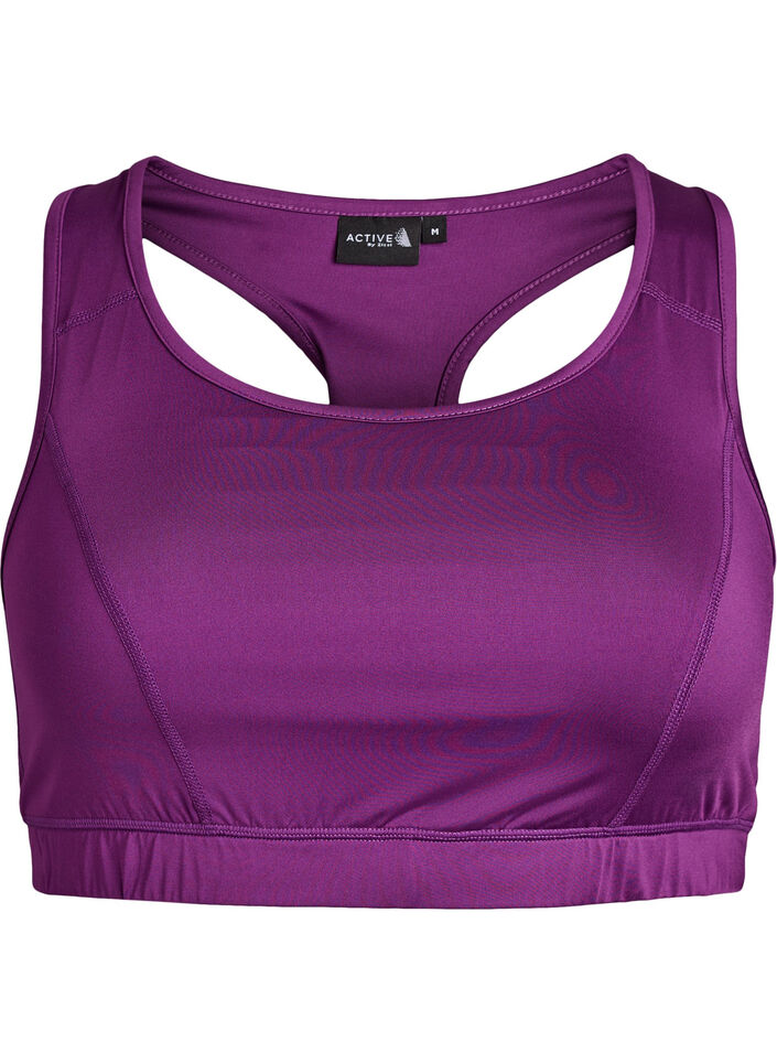 Sport-BH mit Racerback, Lila, Packshot image number 0