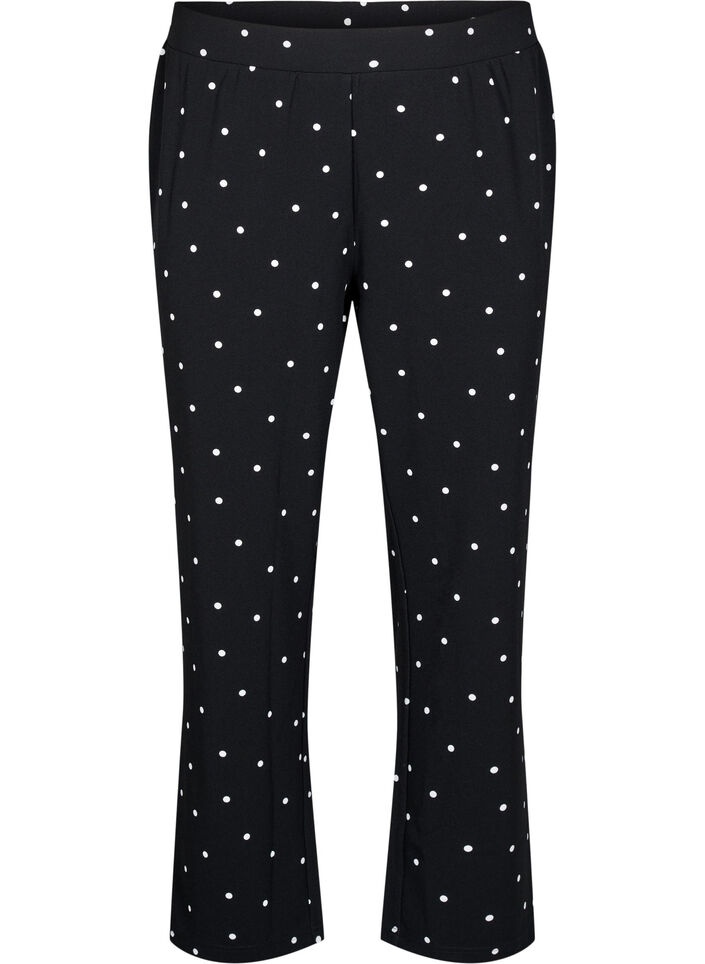 Hose mit gerader Passform, Schwarz, Packshot image number 0