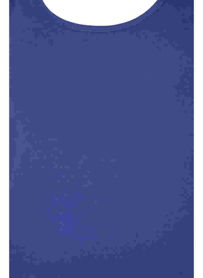 Einfarbiges basic Top aus Baumwolle, Deep Cobalt, Packshot image number 2