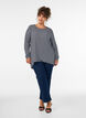 Gemusterte Bluse mit langen &Auml;rmeln, Blau, Model image number 1