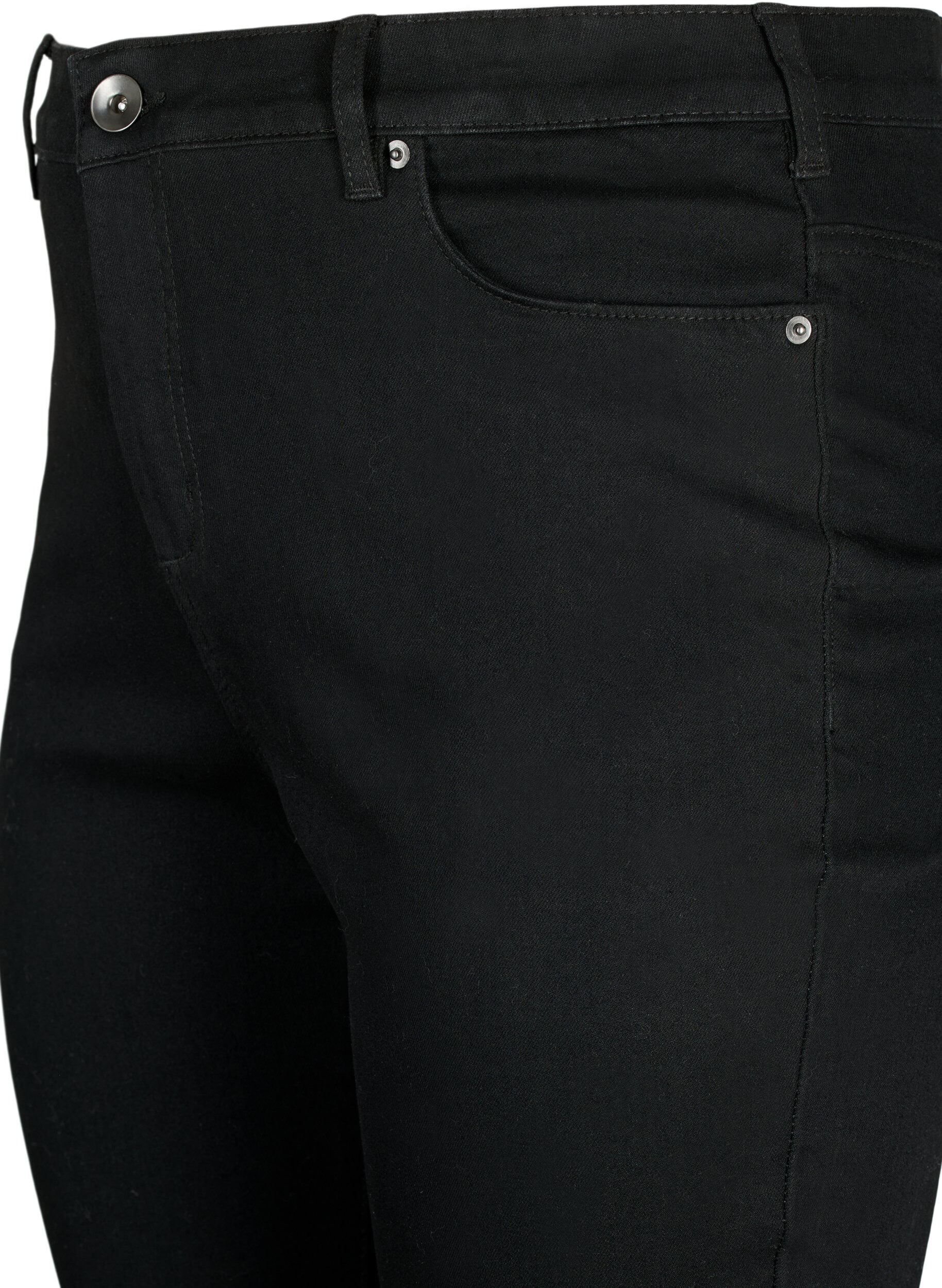Zizzi Amy Jeans mit hoher Taille und extra schlanker Passform, Schwarz, Packshot image number 2