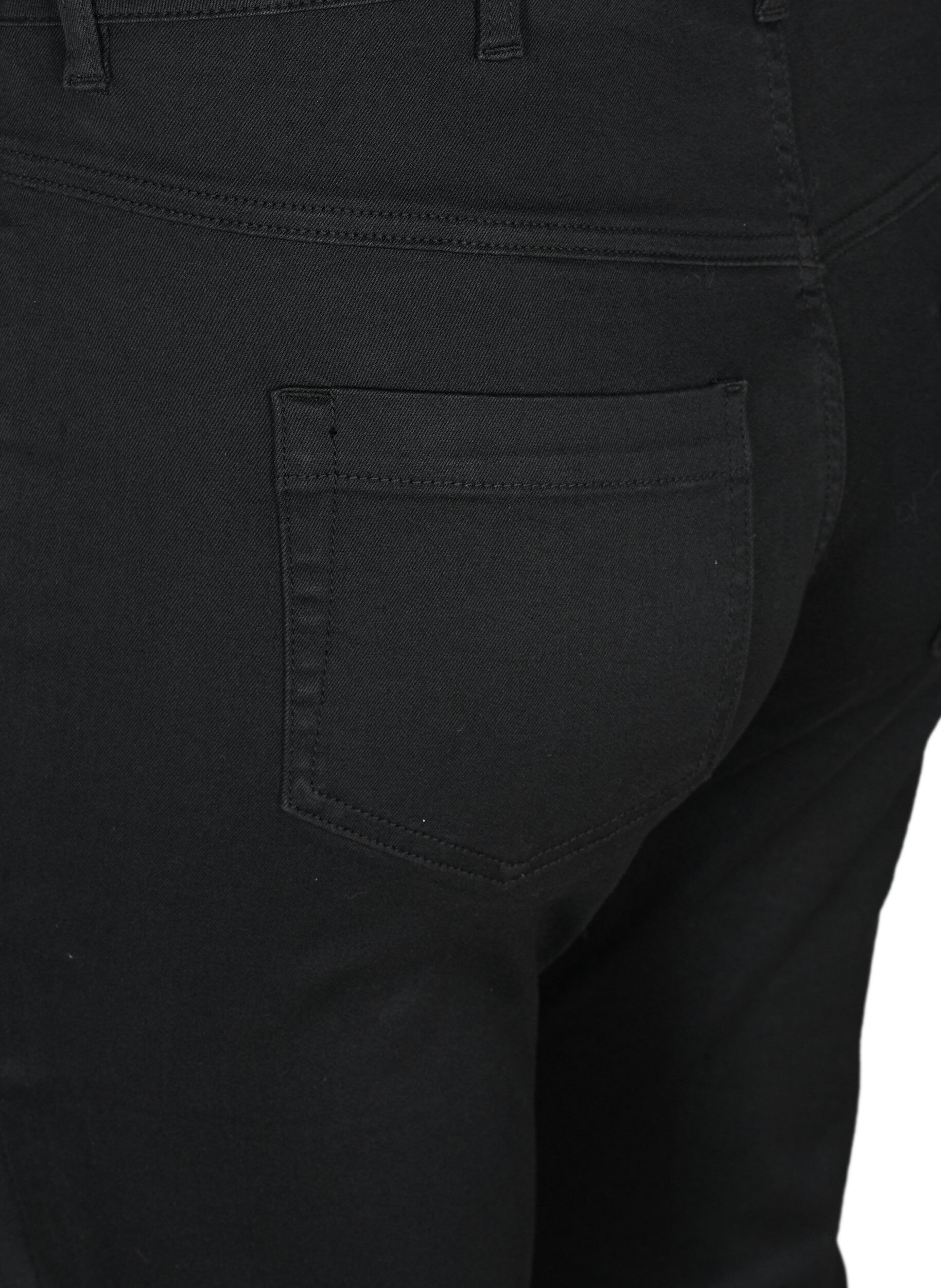 Zizzi Amy Caprijeans mit hohem Taille und Super Slim Fit, Schwarz, Packshot image number 3