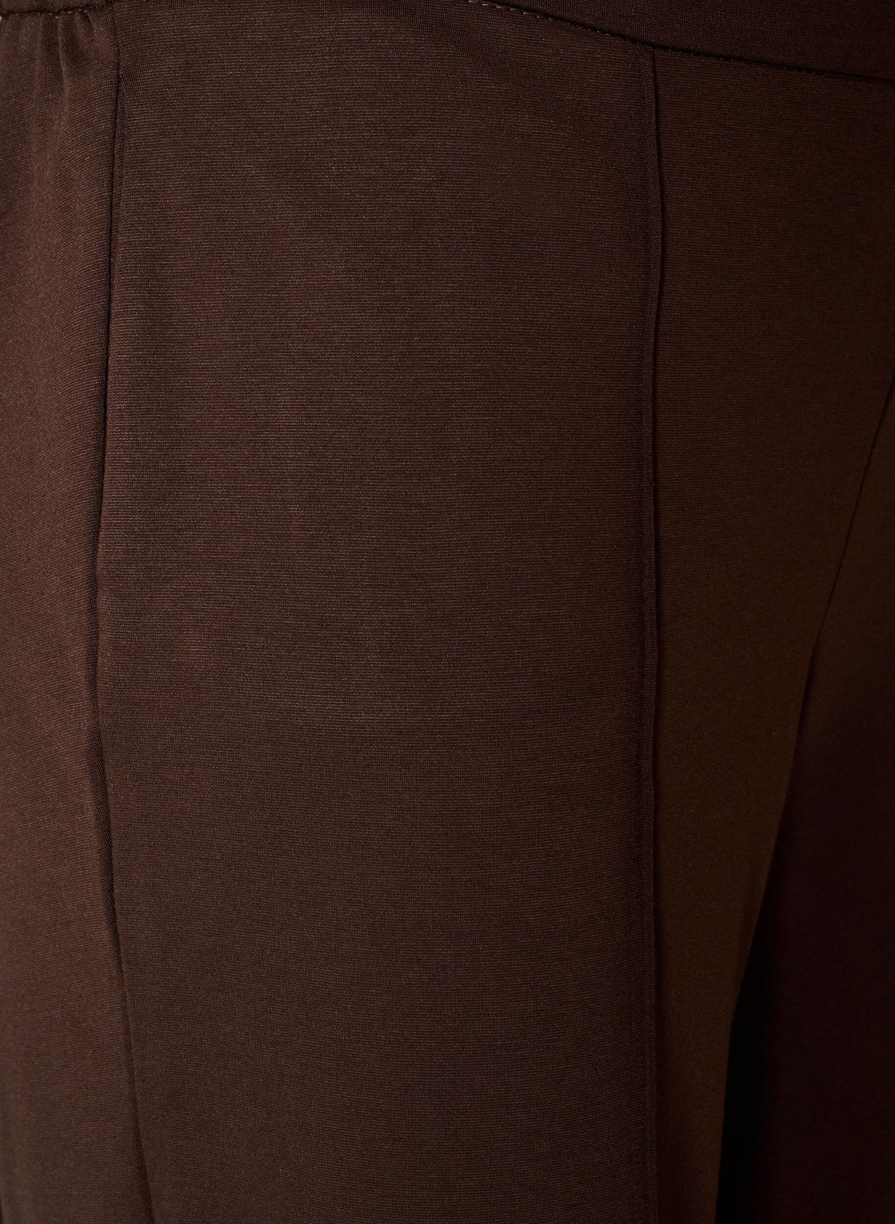 ZizziLockere Hose aus Jersey mit hoher Taille, Braun, Packshot image number 2