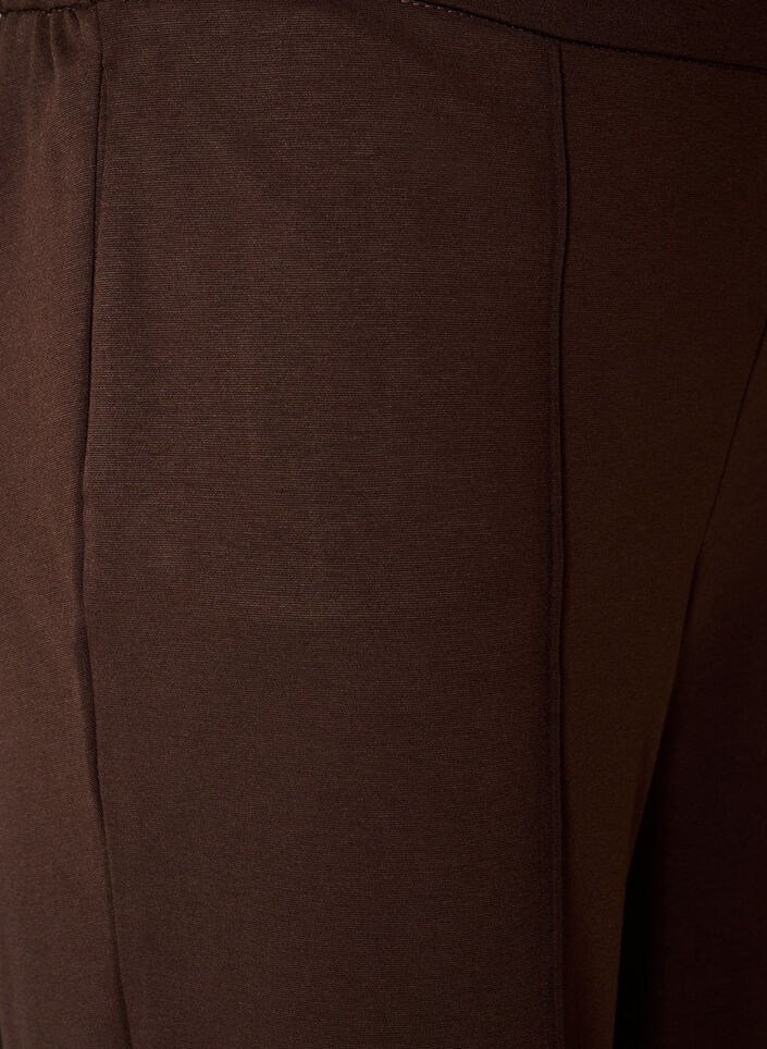 Lockere Hose aus Jersey mit hoher Taille, Braun, Packshot image number 2