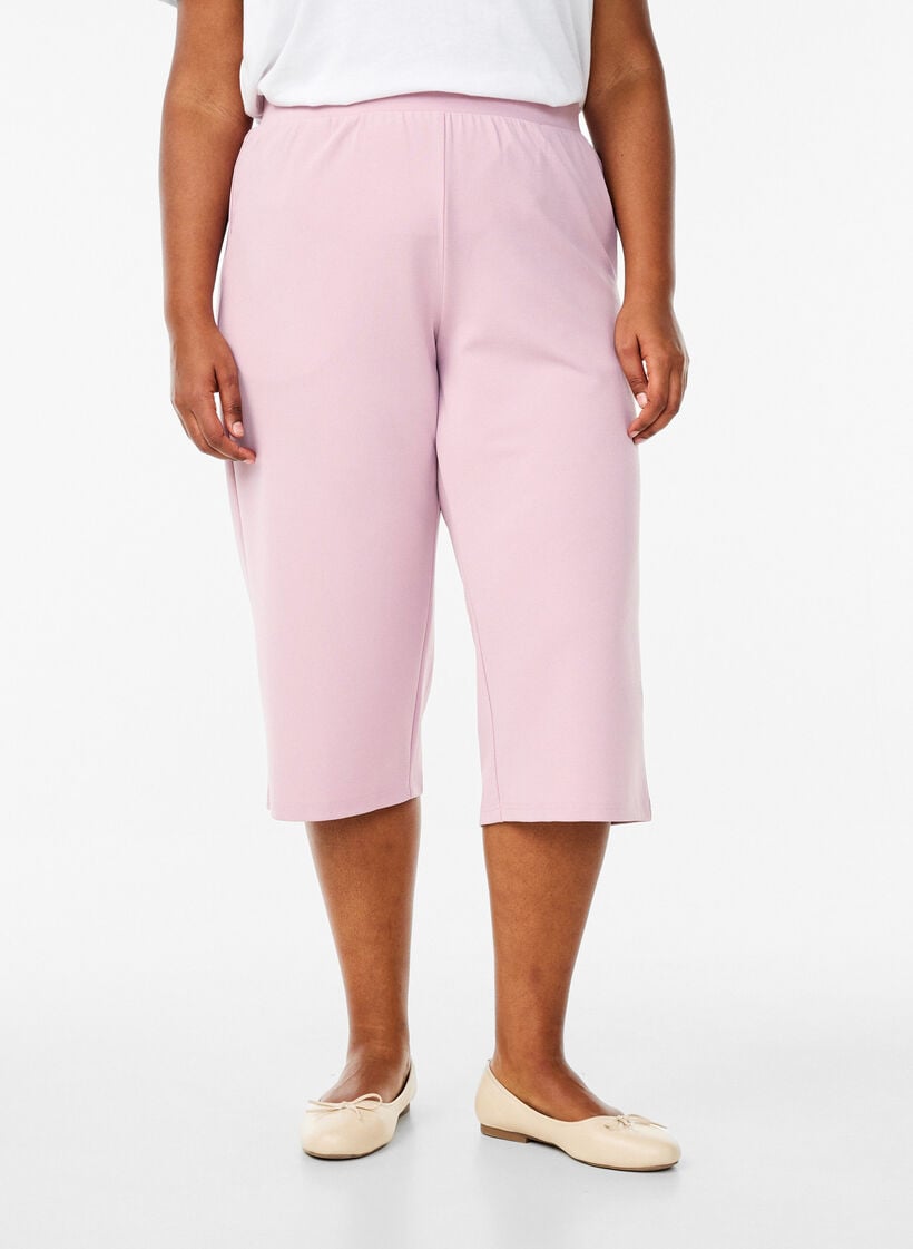 Hochtaillierte Knickerbocker mit lockerem Schnitt, Rot, Model image number 2