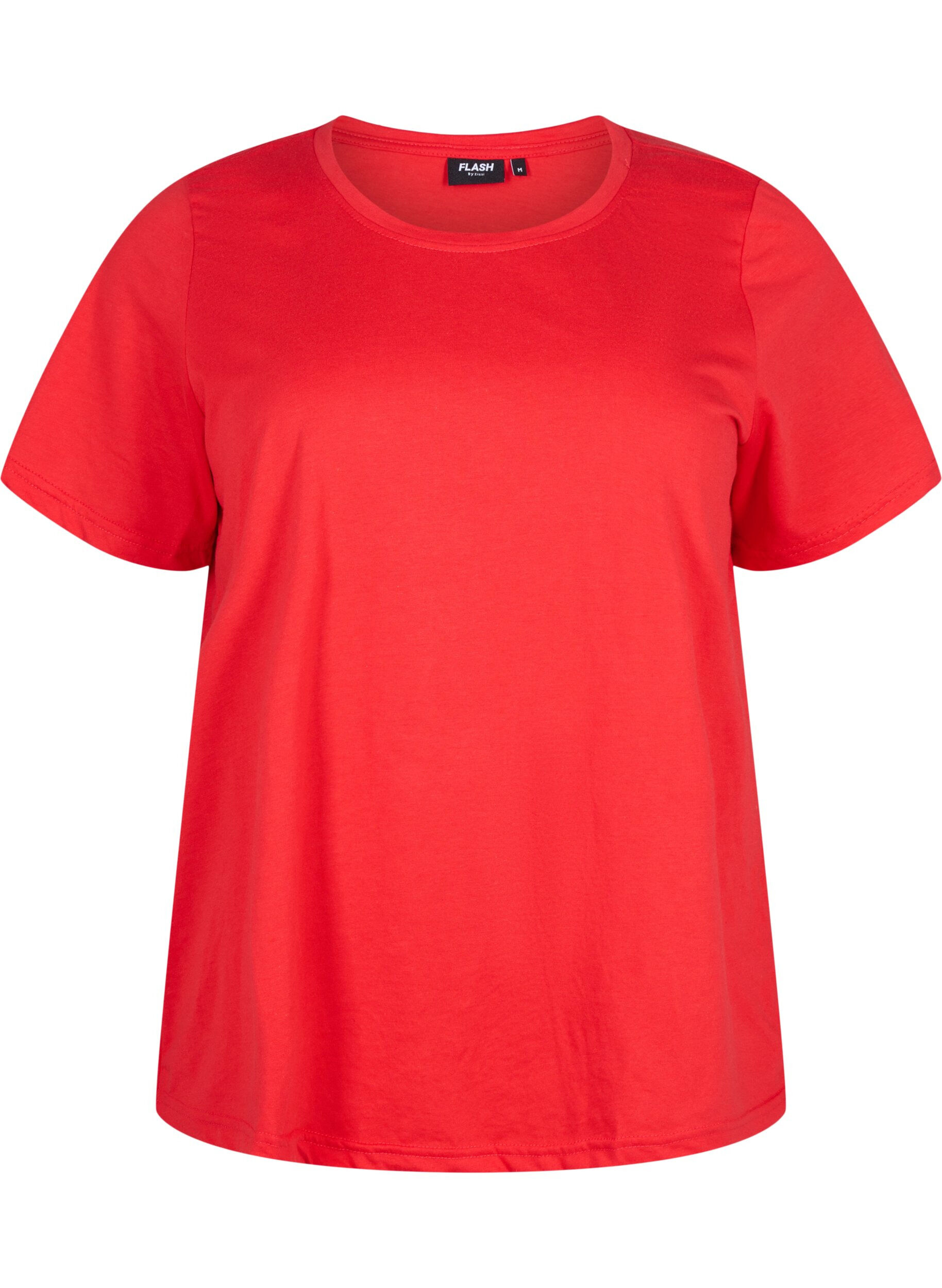 Zizzi FLASH - T-Shirt mit Rundhalsausschnitt, High Risk Red, Packshot image number 0