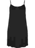 Einfarbiges Unterkleid aus Viskose, Black, Packshot