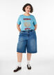 T-Shirt aus Baumwolle mit Print, Blau, Model image number 1
