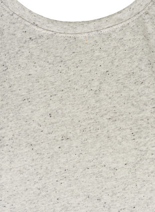 Meliertes T-Shirt aus Baumwolle, Light Grey Melange, Packshot image number 2