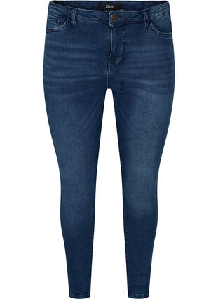 Aktionsartikel - Cropped Amy Jeans mit Schlitz, Blue denim, Packshot image number 0