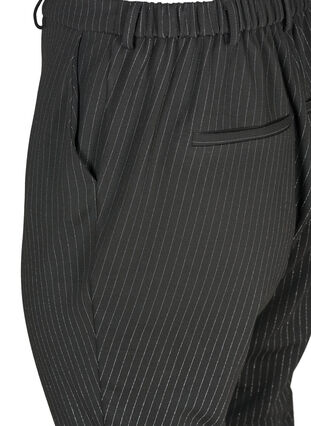 Cropped Maddison Hose mit Streifen, Black w lurex, Packshot image number 3